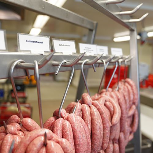 Bratwurst-Herstellung
