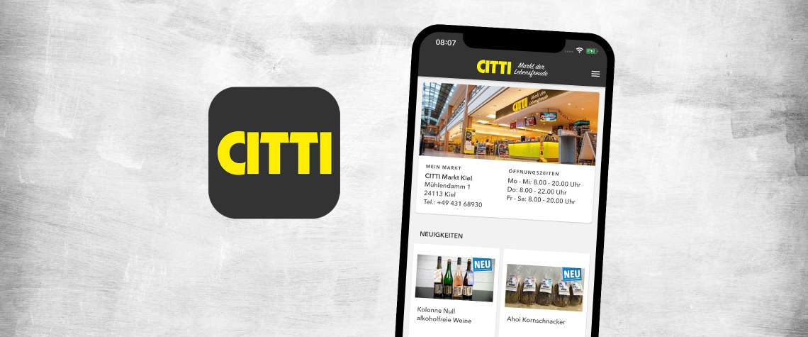 Die CITTI Markt App